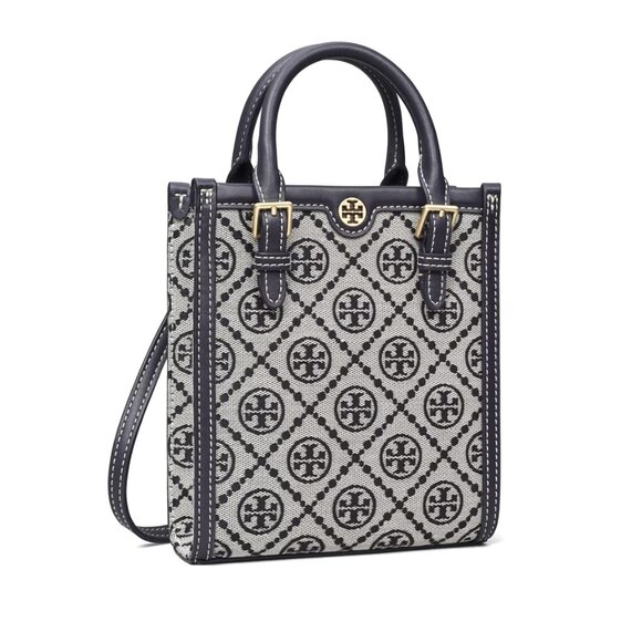 Tory Burch brand new!!! MINI T MONOGRAM TOTE- Cute as a crossbody as well! - Picture 1 of 7